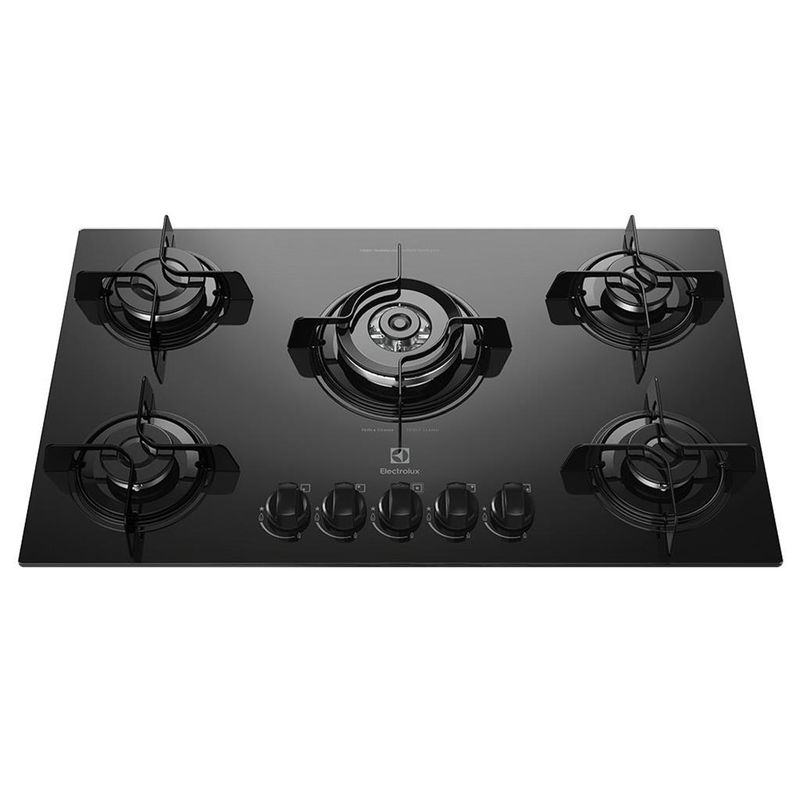 Cooktop 5 Bocas Electrolux Preto - Tripla Chama - Gás Bivolt - Ke5tp