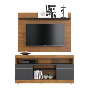 Rack com Painel para TV até 47 Polegadas 2 Portas com Rodízios Yara Maia Colibri