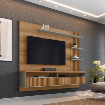 Painel Ripado para TV até 65 Polegadas 2 Portas Araruna Linea Brasil