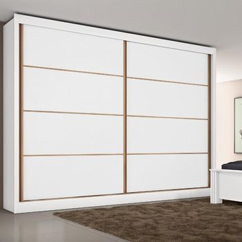 Guarda Roupa Casal 2 Portas de Correr Em MDF Sevilha Made Marcs