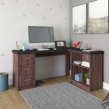 Escrivaninha 3 Gavetas com Nichos Flex Mali Artany
