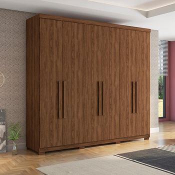 Guarda Roupa Casal com Pés 6 Portas Monarca Robel