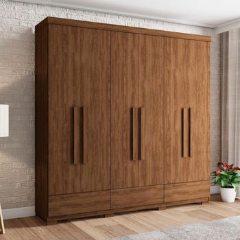 Guarda Roupa Casal com Pés 6 Portas 3 Gavetas Lexus Robel