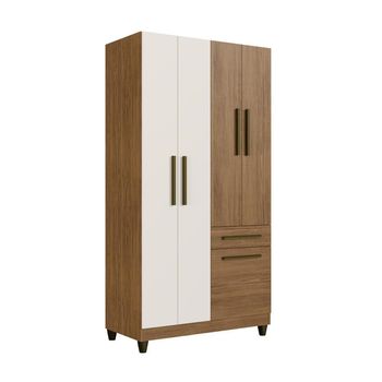 Guarda Roupa Solteiro com Pés 5 Portas 1 Gaveta Laguna Faimec