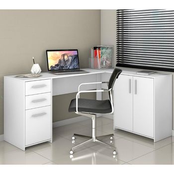 Mesa para Computador de Canto 2 Gavetas Office Notável Móveis