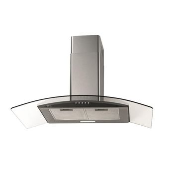 Coifa de Parede Fischer Fit 90cm com Vidro Curvo Inox