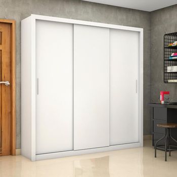 Guarda Roupa Casal 3 Portas de Correr Clarice Carioca Móveis