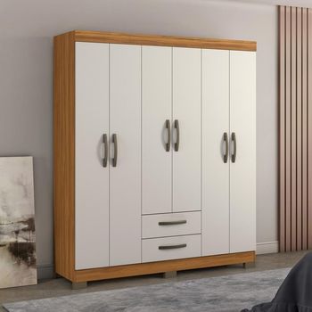 Guarda Roupa Casal com Pés 6 Portas 2 Gavetas NT5130 Notável