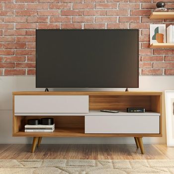 Rack para TV até 50 Polegadas 2 Portas de Correr com Pés NT1180 Notável Móveis