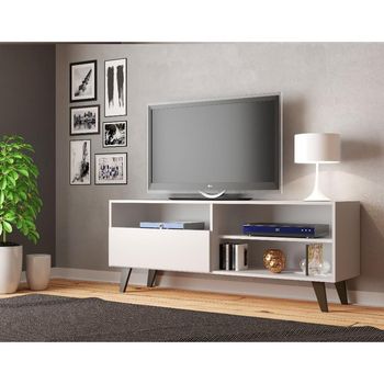 Rack para TV até 65 Polegadas 1 Porta com Pés Detroit J Carvalho