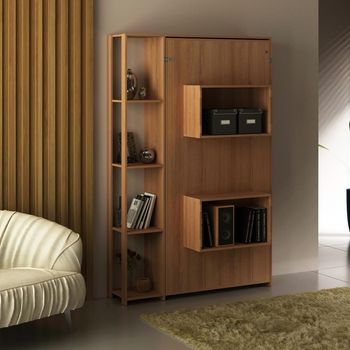 Cama Articulada Solteiro 4 Prateleiras 2 Nichos CM8013 Tecno Mobili