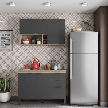 Cozinha Modulada 2 Peças com Tampo FI0012 Firenza Demobile