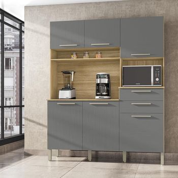 Cozinha Compacta 6 Portas 2 Gavetas com Tampo Montesa Kits Paraná