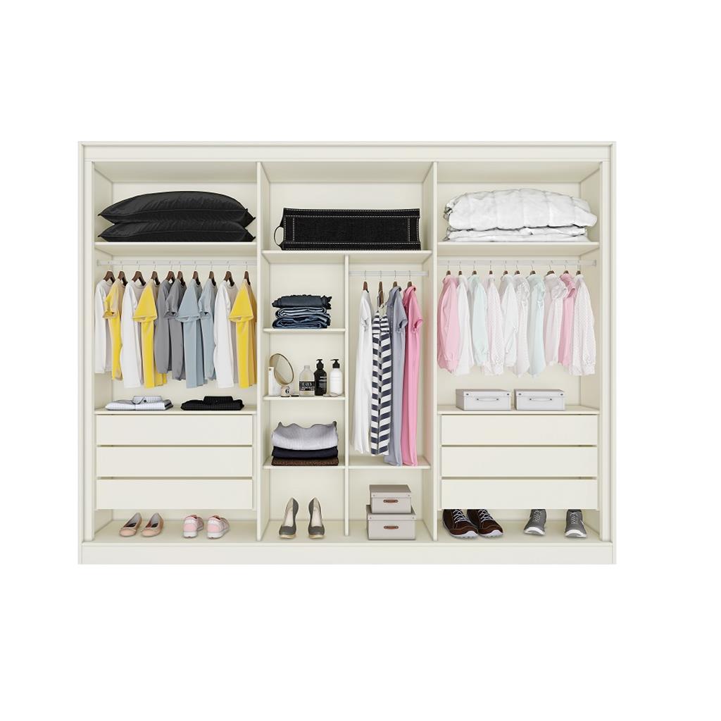 Guarda Roupa Casal 6 Portas 100 MDF Argos Made Marcs Multiloja
