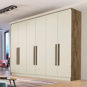 Guarda Roupa Casal Flex 6 Portas Em MDF Oslo Made Marcs