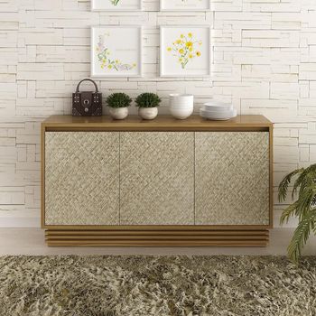 Aparador Buffet 3 Portas Pintura 3D BB2611 Tecno Mobili