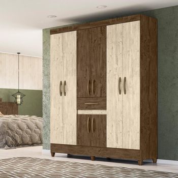 Guarda Roupa Casal com Pés 8 Portas 1 Gaveta Portugal Moval