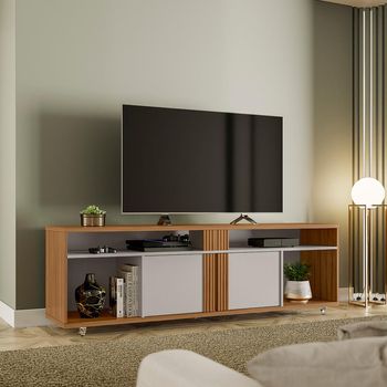 Rack Ripado para TV até 70 Polegadas 2 Portas com Rodízios NT 1290 Notável Móveis