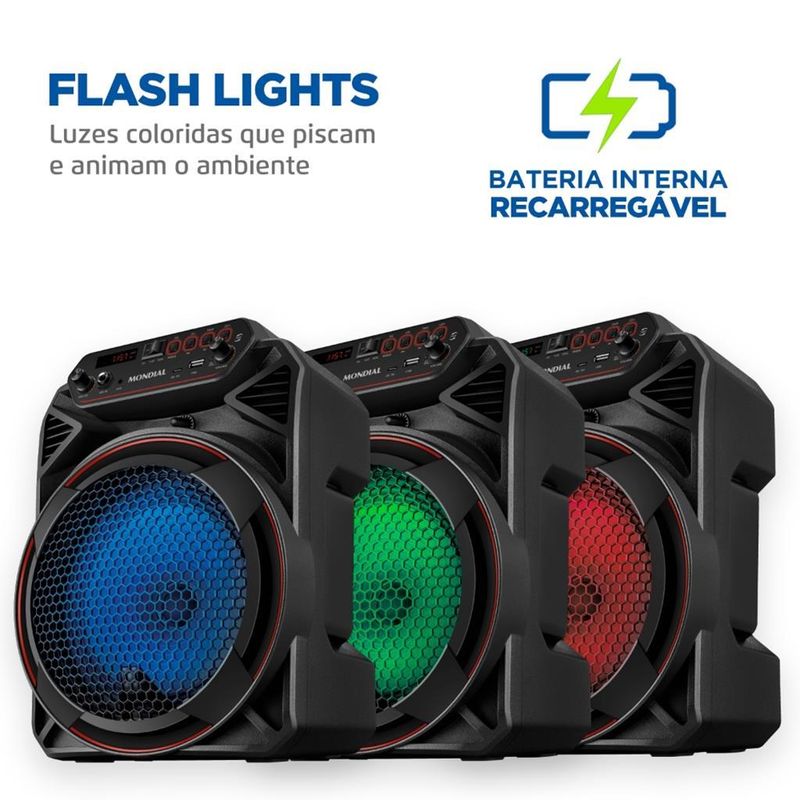 Caixa-de-Som-Mondial-CM-150-Amplificada-Connect-Party-Plus