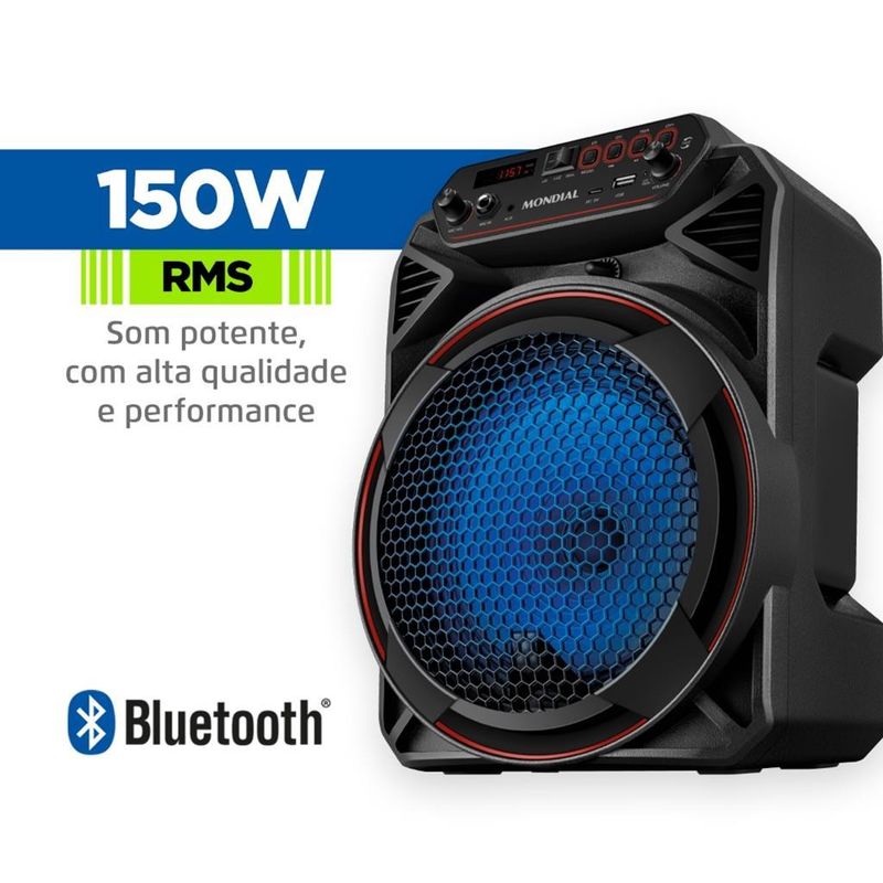 Caixa-de-Som-Mondial-CM-150-Amplificada-Connect-Party-Plus