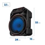 Caixa-de-Som-Mondial-CM-150-Amplificada-Connect-Party-Plus