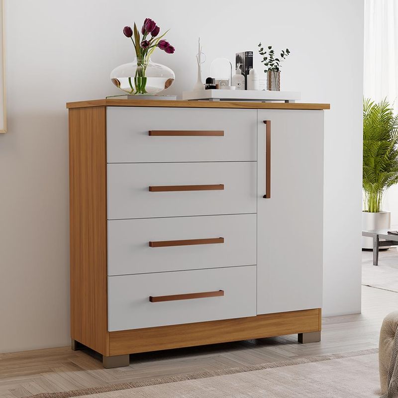 Comoda-4-Gavetas-1-Porta-NT-5185-Notavel-Moveis