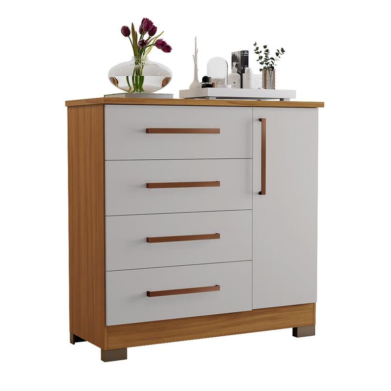 Comoda-4-Gavetas-1-Porta-NT-5185-Notavel-Moveis