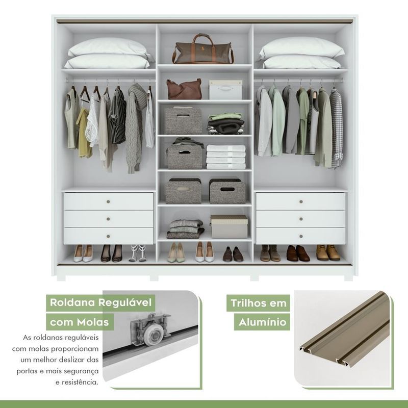 Guarda-Roupa-Casal-com-Pes-3-Portas-6-Gavetas-Spazio-270-Lopas