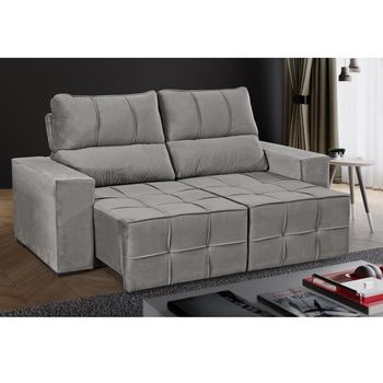 Sofá 3 Lugares Retrátil Reclinável 200cm Veludo Miami Woodx estofados
