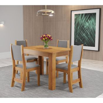 Conjunto Mesa Mayla E 4 Cadeiras Sol Viero