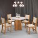 Conjunto Sala de Jantar Mesa Mirna 4 Cadeiras Sol Viero