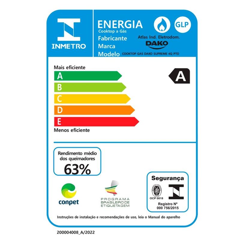 Cooktop-Dako-Supreme-a-Gas-4-Bocas-Acendimento-Automatico-e-Tripla-Chama