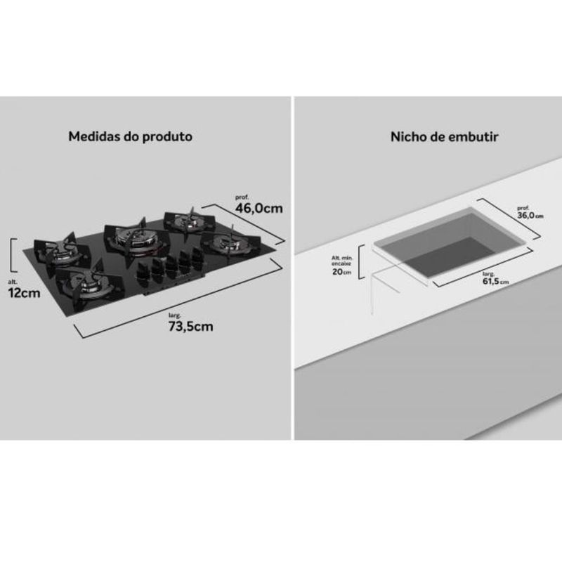 Cooktop-Dako-Supreme-a-Gas-5-Bocas-Acendimento-Automatico-e-Tripla-Chama