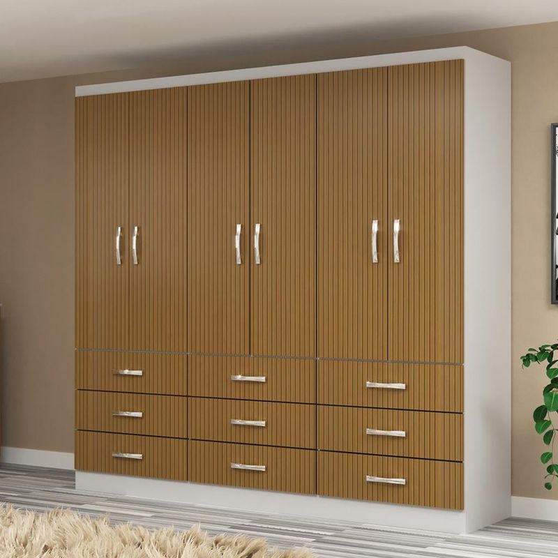 Guarda-Roupa-Casal-6-Portas-9-Gavetas-Bergamo-Evidencia