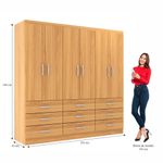 Guarda-Roupa-Casal-6-Portas-9-Gavetas-Bergamo-Evidencia