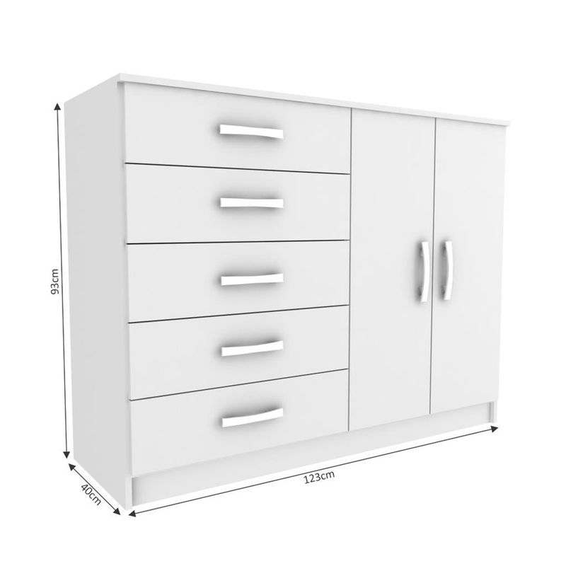 Comoda-5-Gavetas-2-Portas-CP25-Evidencia-Moveis