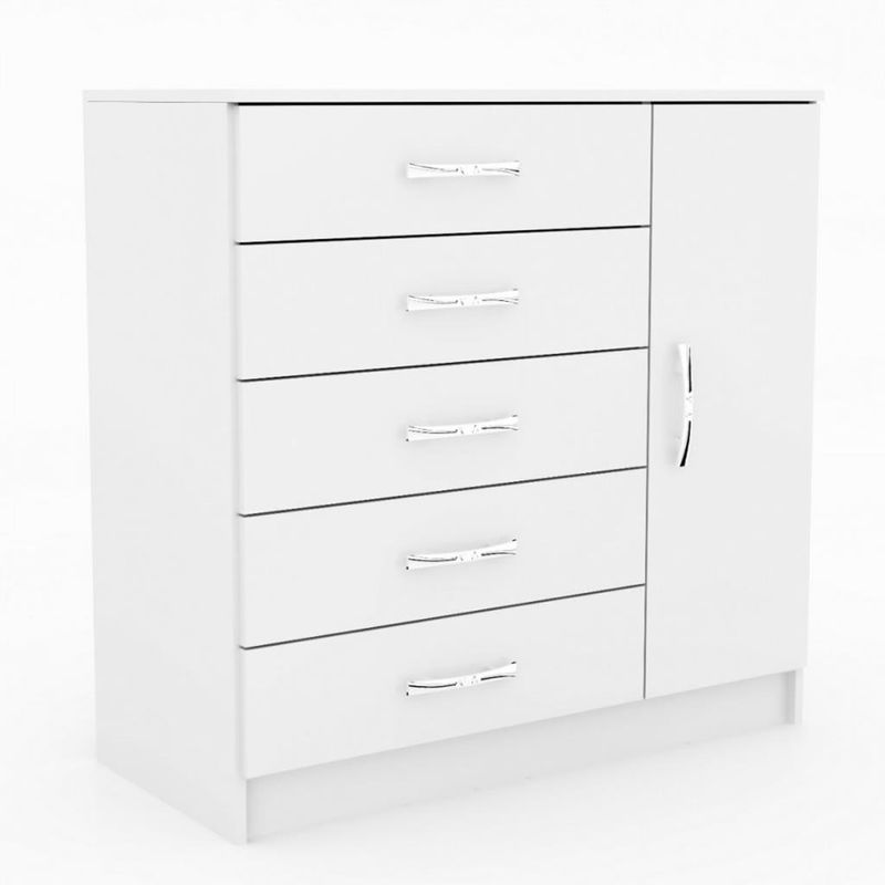 Comoda-5-Gavetas-1-Porta-Zurique-Evidencia-Moveis