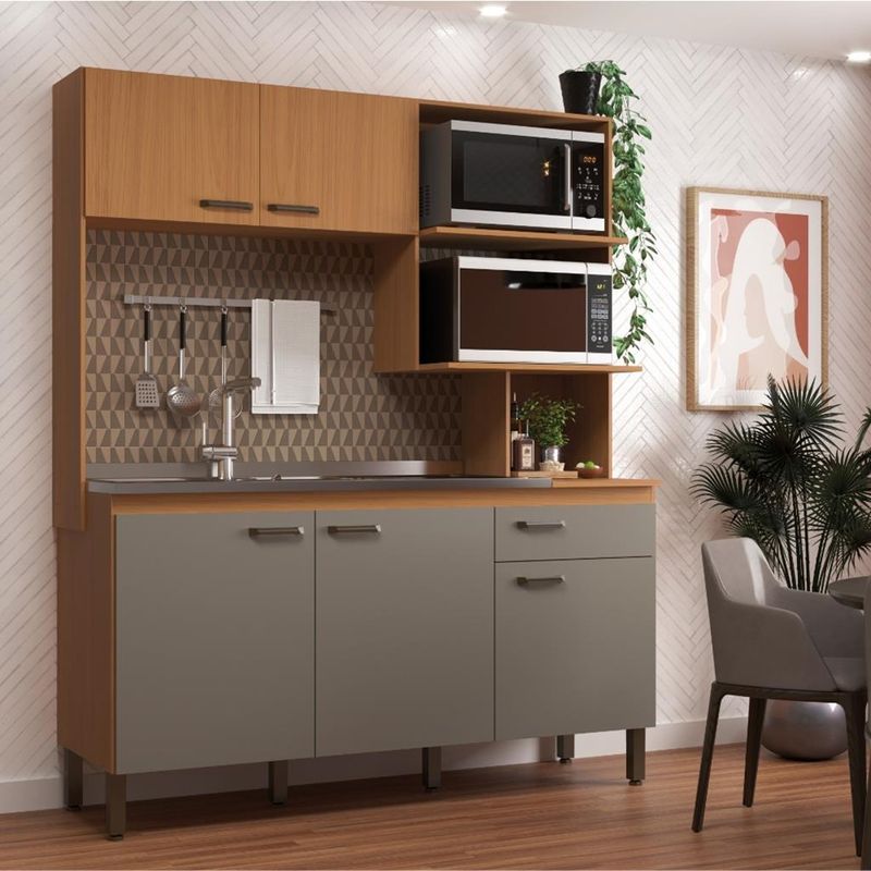 Cozinha-Compacta-5-Portas-1-Gaveta-Evelin-Moveis-Sul