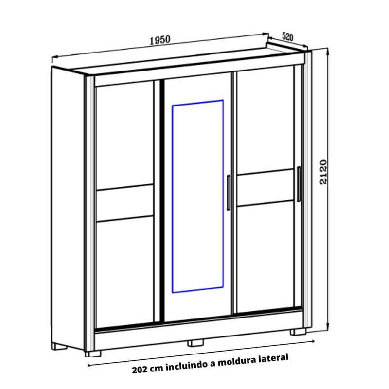 Guarda-Roupa-Casal-Espelho-3-Portas-2-Gavetas-Bahamas-Moval