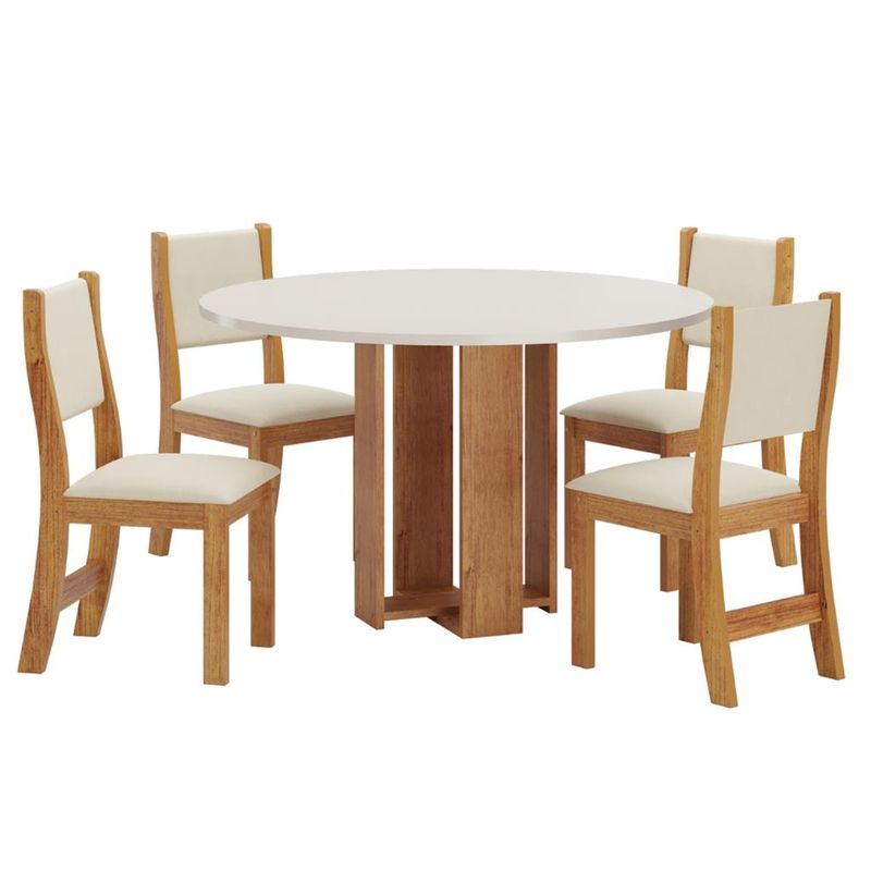 Conjunto-Sala-de-Jantar-Mesa-Redonda-90cm-Imperio-4-Cadeiras-Sol-Viero