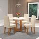 Conjunto Sala de Jantar Mesa Quadrada 90cm Copacabana 4 Cadeiras Sol Viero