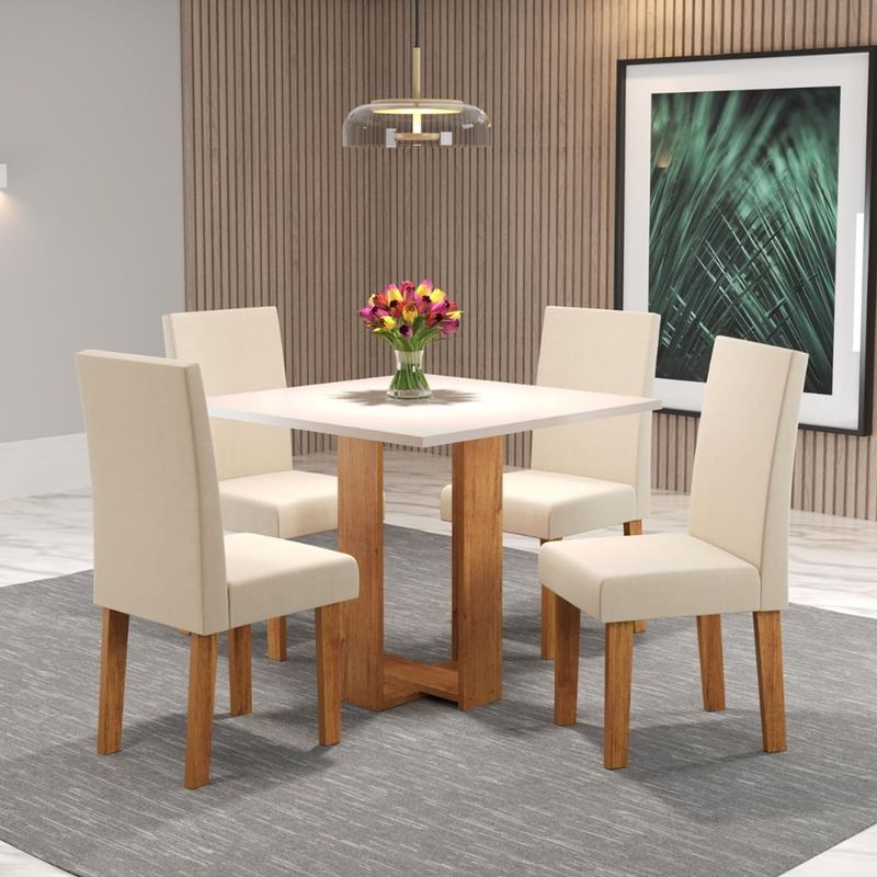 Conjunto-Sala-de-Jantar-Mesa-Quadrada-90cm-Copacabana-4-Cadeiras-Sol-Viero