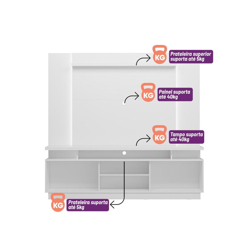 Rack-com-Painel-para-TV-ate-60-Polegadas-2-Portas-Recife-Aurora-Linea-Brasil