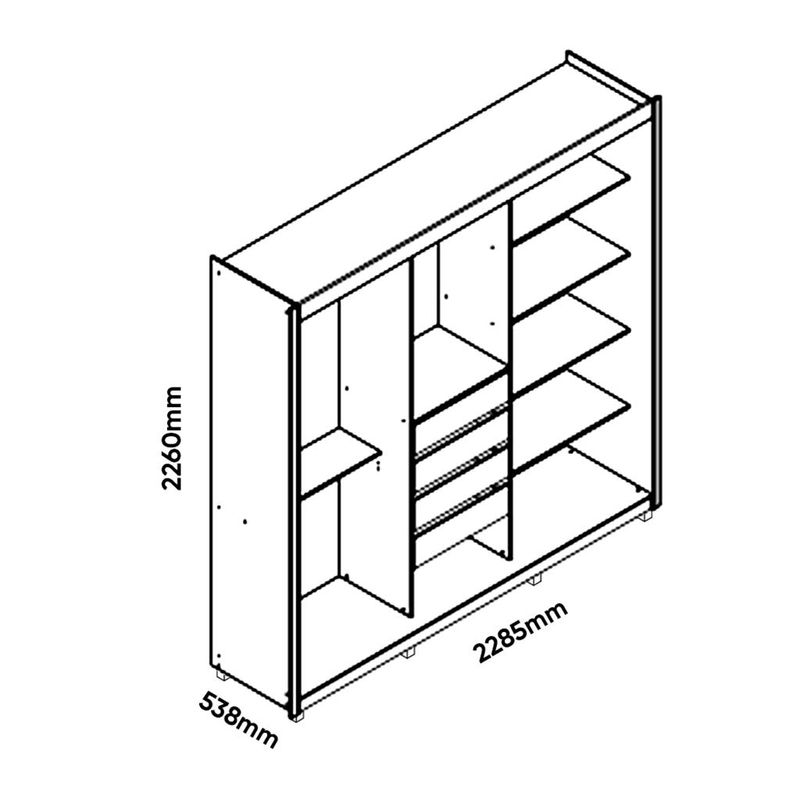 Guarda-Roupa-Casal-com-Espelho-3-Portas-Flex-4-Gavetas-Royale-Gelius