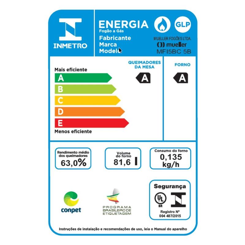 Fogao-5-Bocas-Mueller-MFI5BC-Automatico