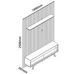 Rack-com-Painel-para-TV-de-Ate-75-Polegadas-2-Gavetas-185cm-Pes-Nobre-Requinte-Gelius