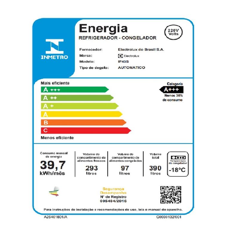 Geladeira-Electrolux-IF43S-Frost-Free-Inverter-Duplex-390L