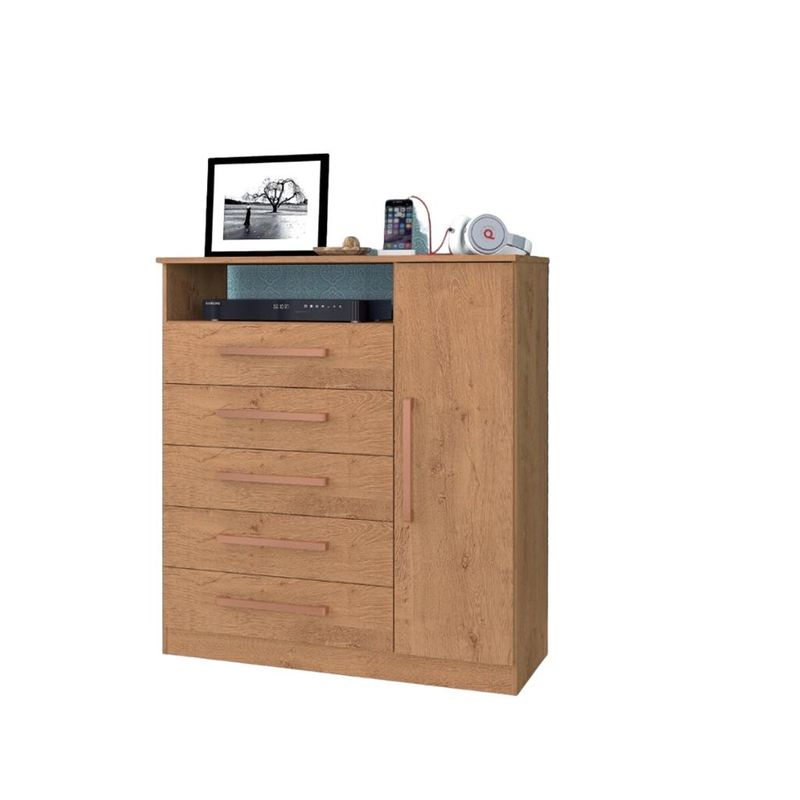 Comoda-5-Gavetas-1-Porta-Vicenza-Atualle