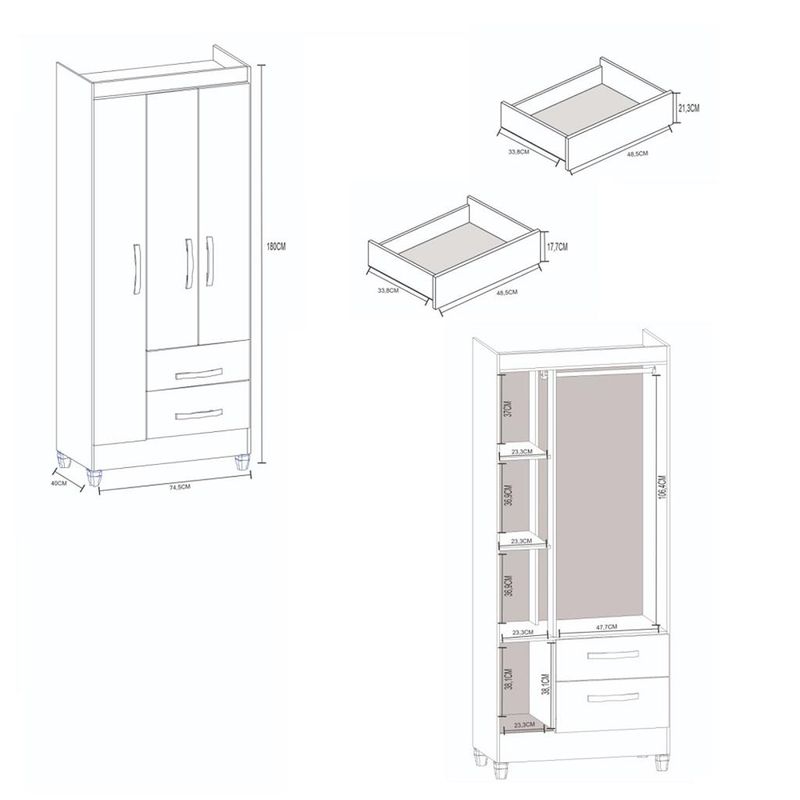 Guarda-Roupa-Solteiro-com-espelho-3-Portas-2-Gavetas-Fortaleza-Atualle
