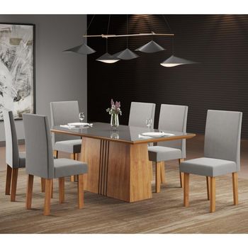Conjunto Sala de Jantar Paola 6 Cadeiras Venus Viero